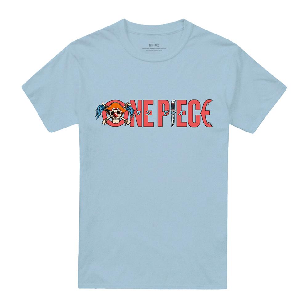 Light Blue - Front - One Piece Unisex Adult Buggy the Clown Logo T-Shirt