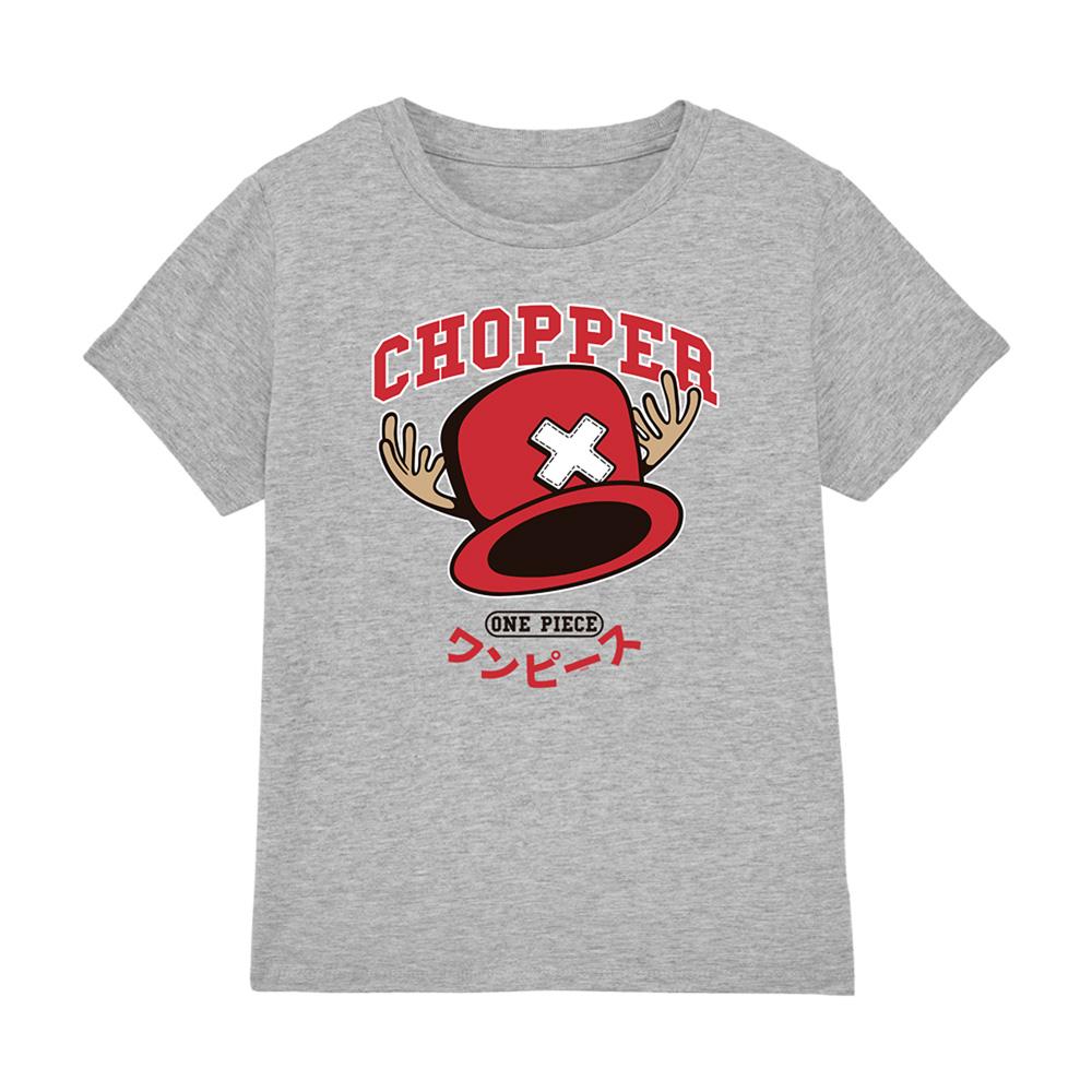 Athletic Heather - Front - One Piece Childrens-Kids Tony Tony Chopper Varsity T-Shirt