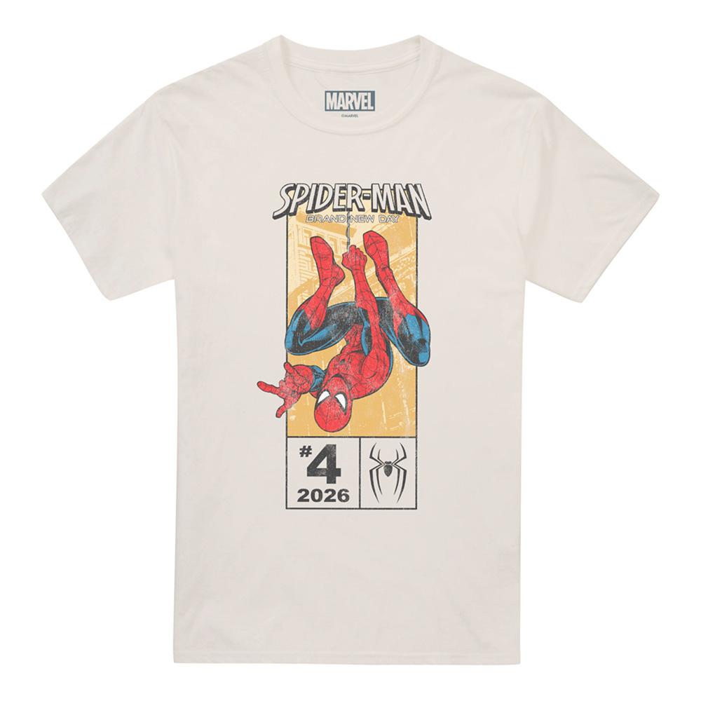 Natural - Front - Spider-Man: Brand New Day Unisex Adult Corner Box T-Shirt