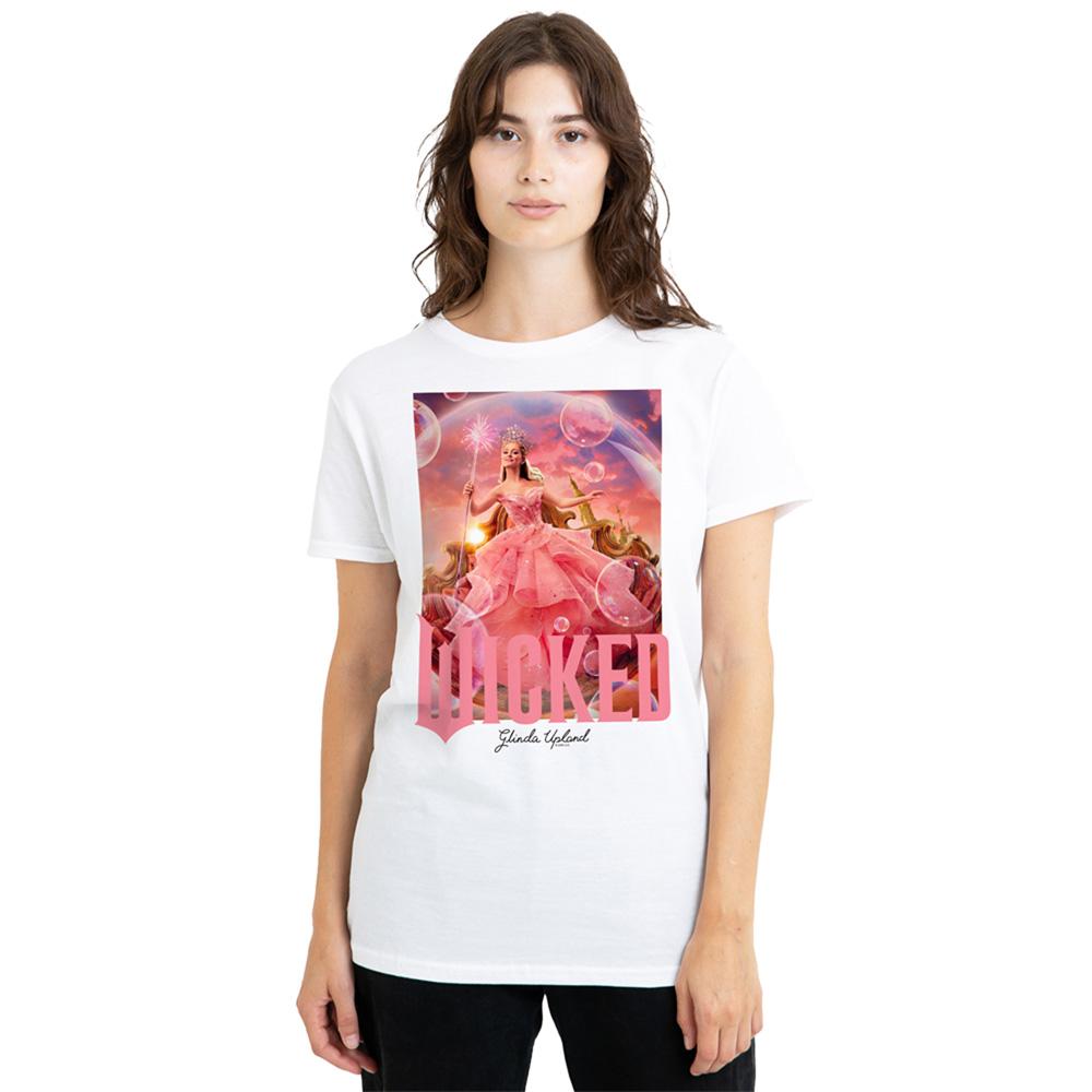 White - Lifestyle - Wicked Womens-Ladies Glinda Bubble T-Shirt