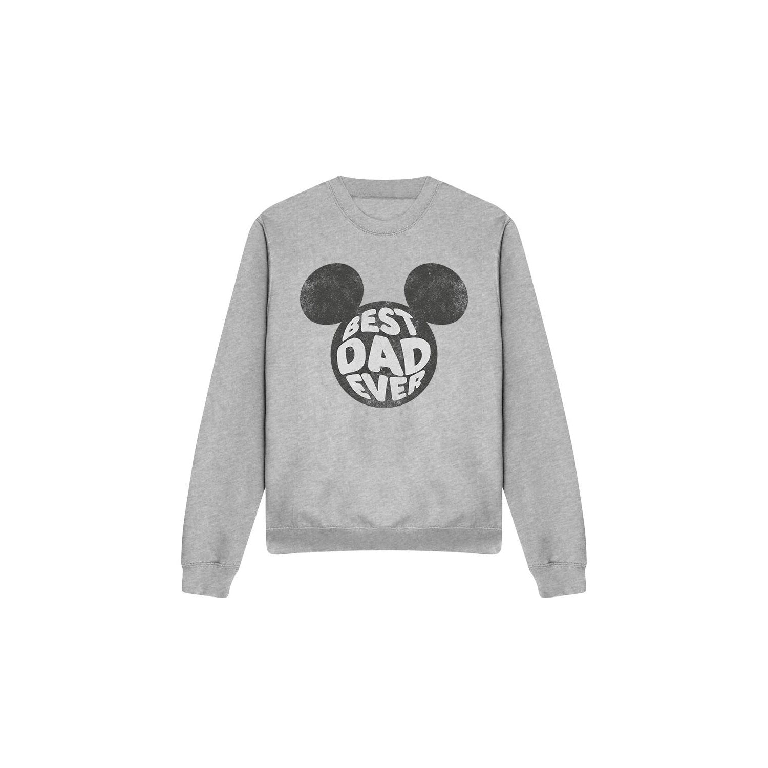 Sport Heather - Front - Disney Unisex Adult Best Dad Ever Mickey Mouse Sweatshirt