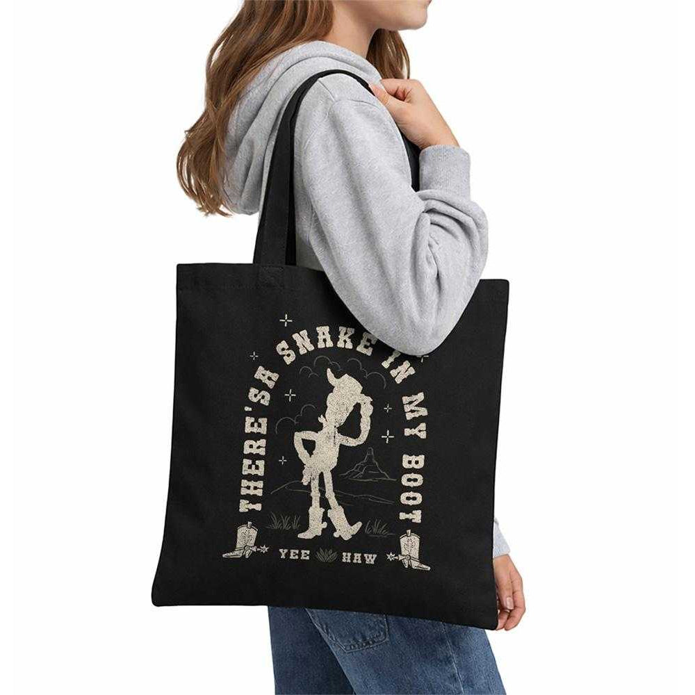 Black - Lifestyle - Toy Story 5 There´s A Snake In My Boot Woody Tote Bag