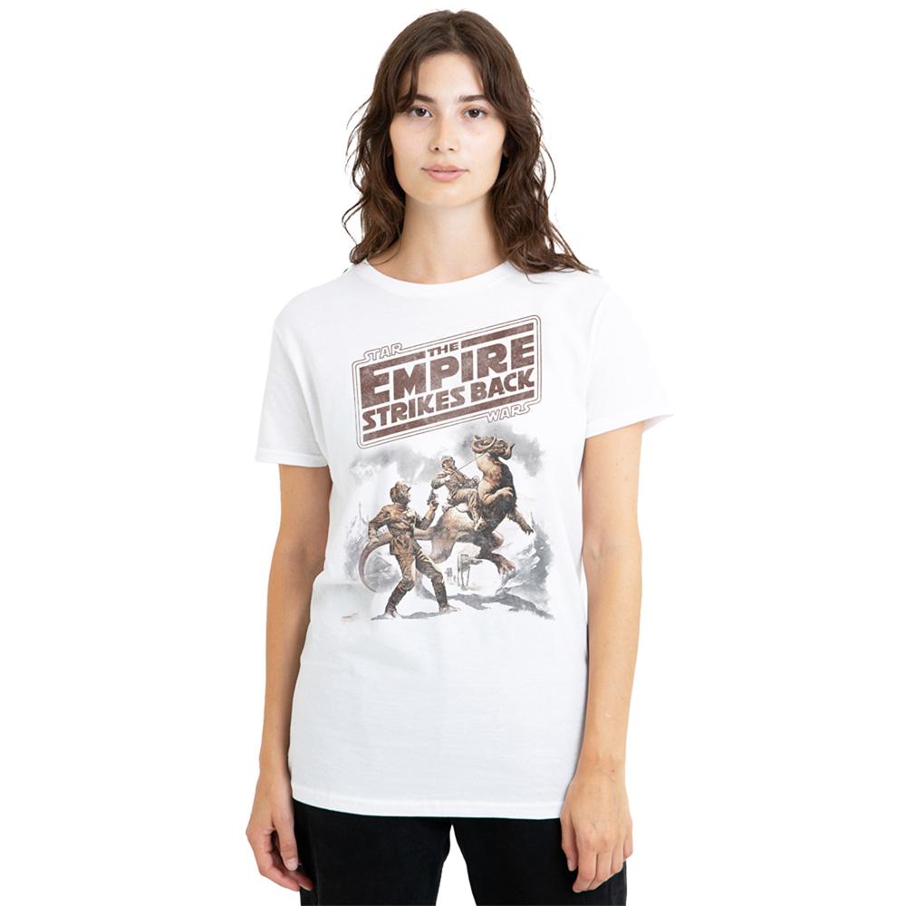 White - Lifestyle - Star Wars Womens-Ladies Empire Strikes Back Western T-Shirt