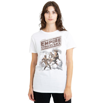 White - Lifestyle - Star Wars Womens-Ladies Empire Strikes Back Western T-Shirt