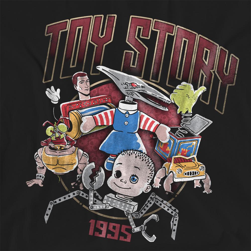 Black - Side - Toy Story Womens-Ladies Sid´s Toys Rock T-Shirt