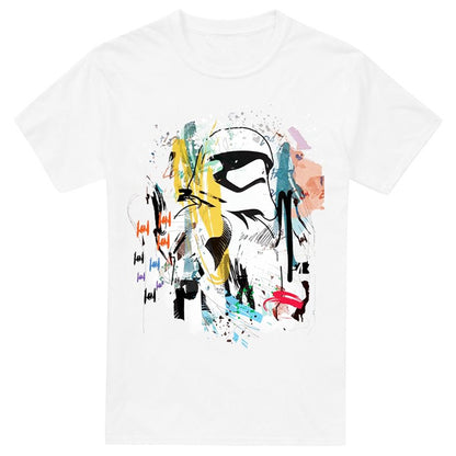 White - Front - Star Wars Mens Stormtrooper Abstract T-Shirt