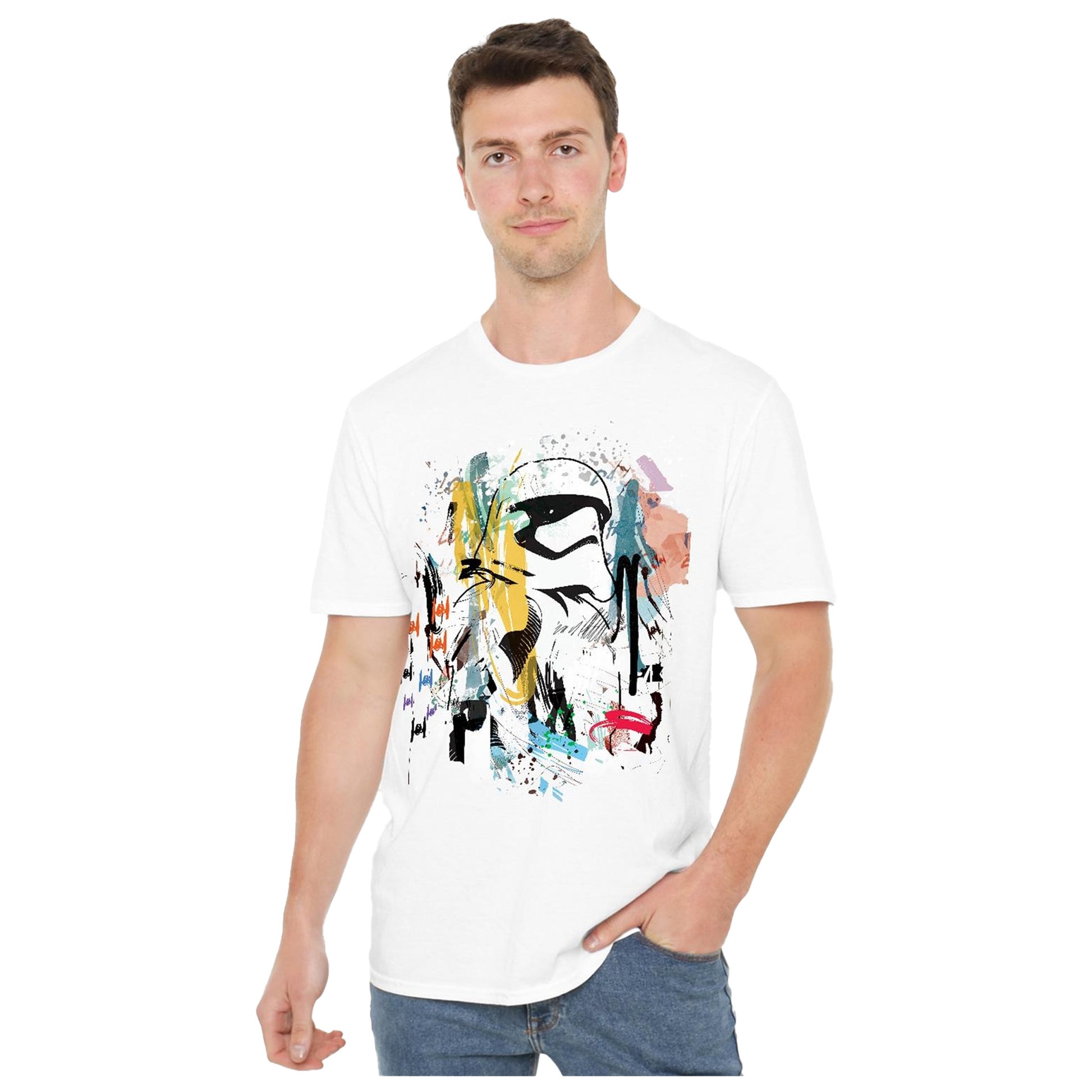 White - Back - Star Wars Mens Stormtrooper Abstract T-Shirt