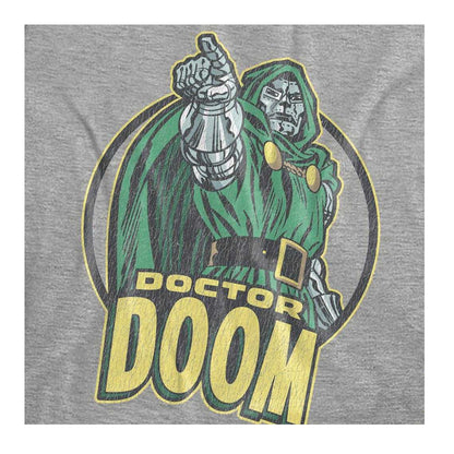 Athletic Heather - Side - Doctor Doom Womens-Ladies Points Retro T-Shirt
