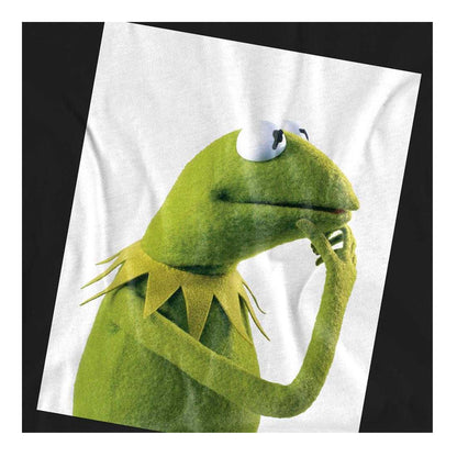 Black - Side - The Muppets Womens-Ladies The Frog Ponder Kermit T-Shirt