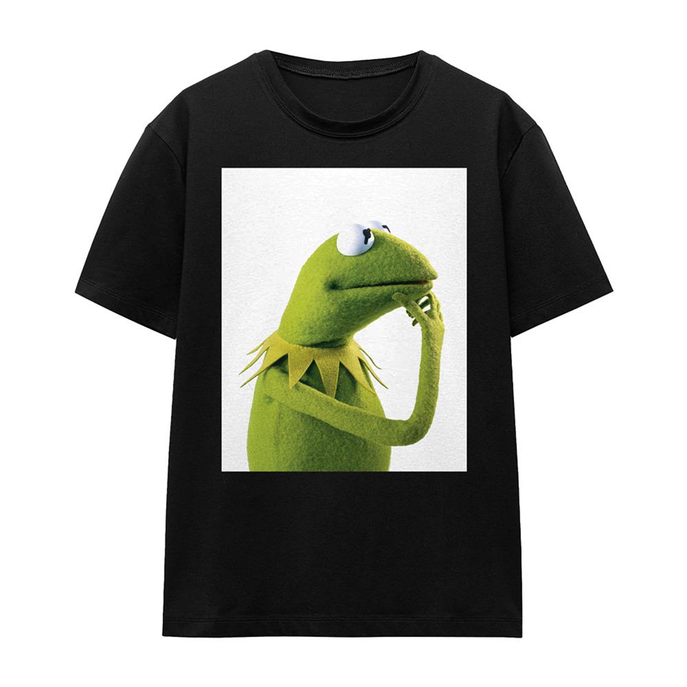 Black - Front - The Muppets Womens-Ladies The Frog Ponder Kermit T-Shirt