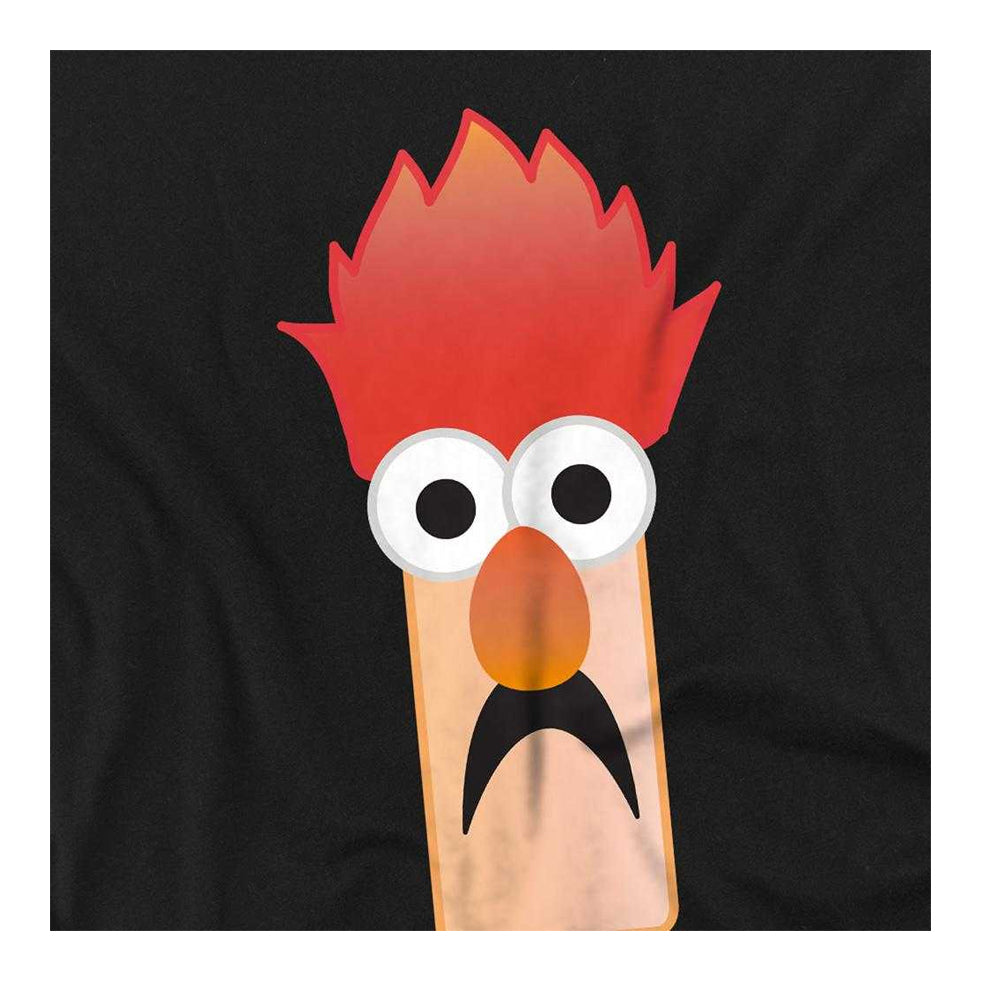 Black - Side - The Muppets Womens-Ladies Beaker Face Fitted T-Shirt