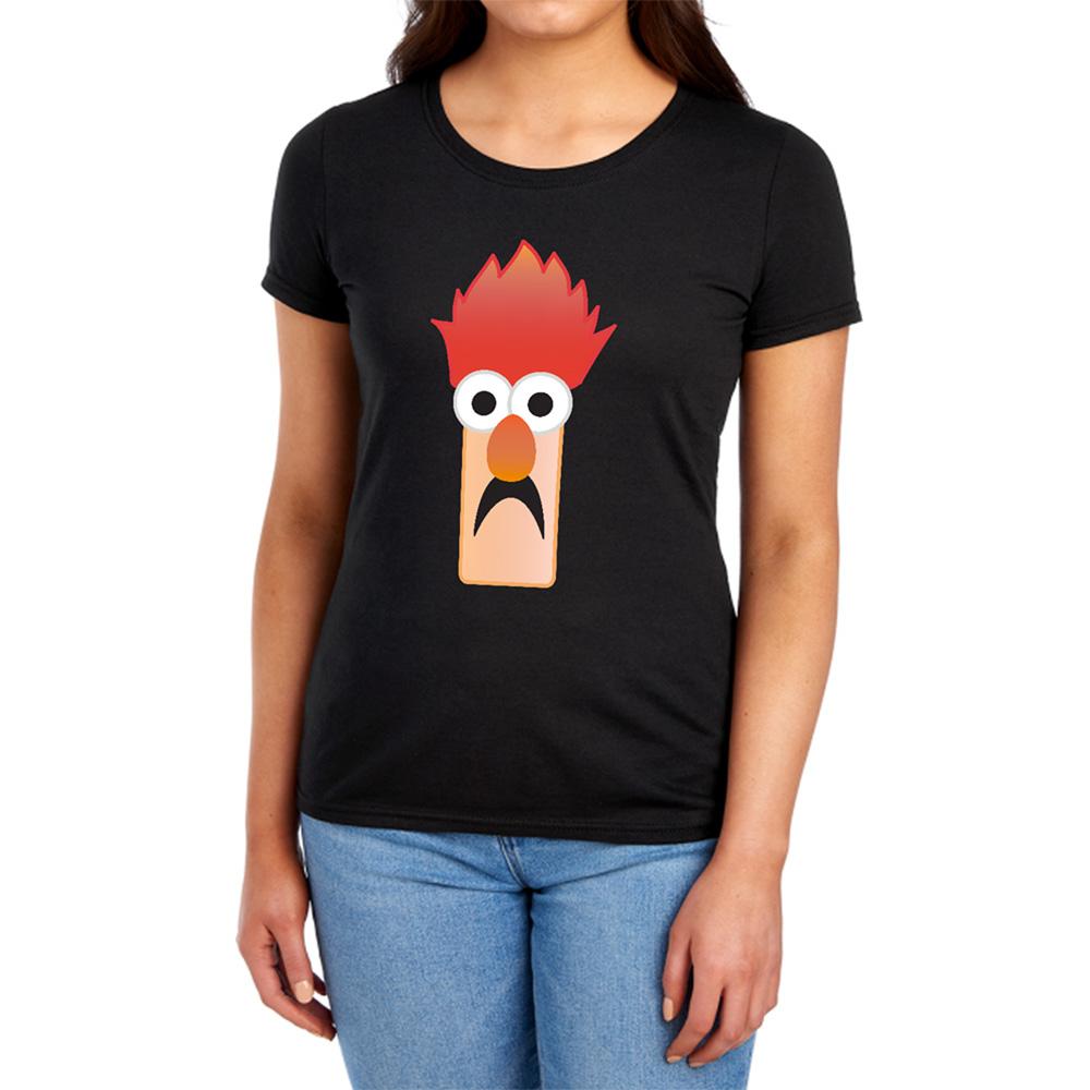 Black - Lifestyle - The Muppets Womens-Ladies Beaker Face Fitted T-Shirt