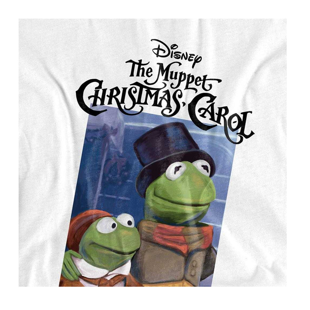 White - Side - The Muppets Christmas Carol Womens-Ladies The Christmas Carol Kermit Fitted T-Shirt