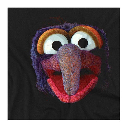 Black - Side - The Muppets Womens-Ladies Gonzo Face Fitted T-Shirt
