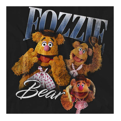 Black - Side - The Muppets Womens-Ladies Fozzie Bear Homage T-Shirt