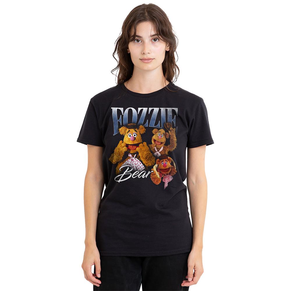 Black - Lifestyle - The Muppets Womens-Ladies Fozzie Bear Homage T-Shirt