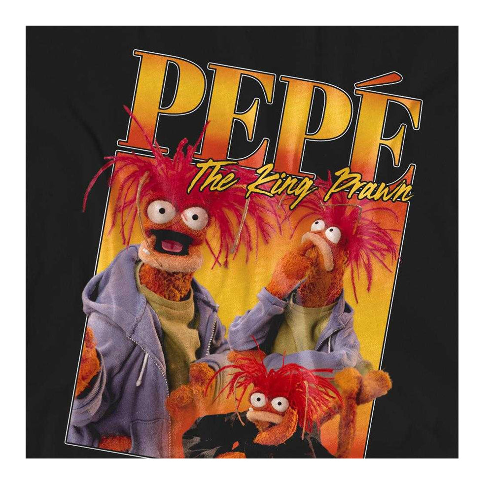 Black - Side - The Muppets Womens-Ladies Pepe Homage T-Shirt