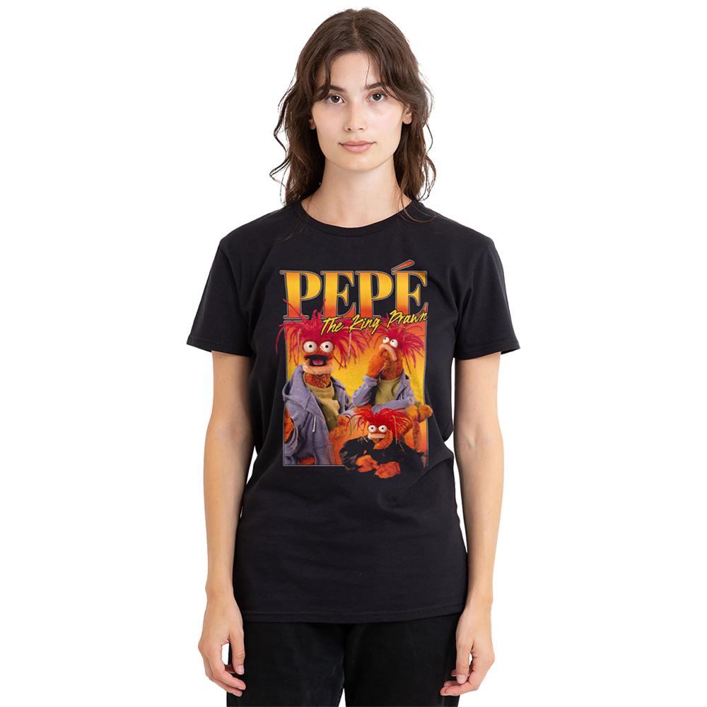 Black - Lifestyle - The Muppets Womens-Ladies Pepe Homage T-Shirt