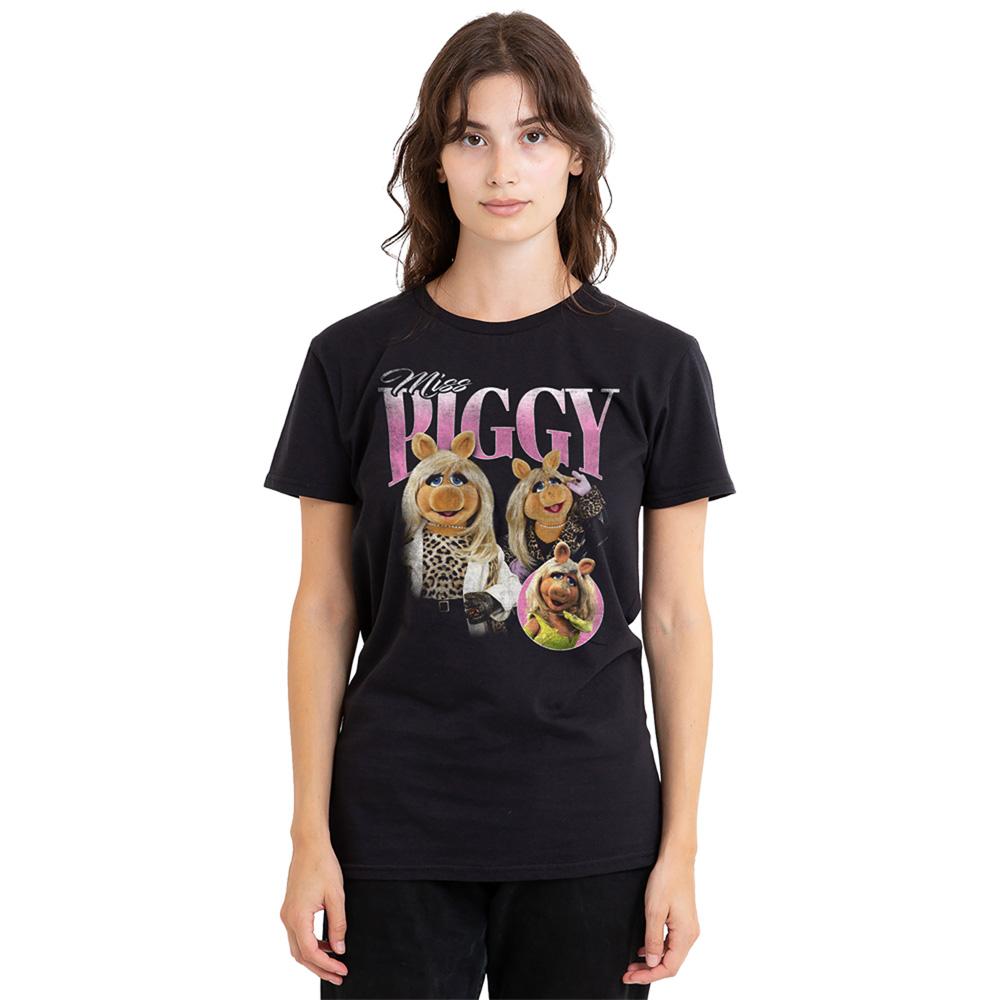 Black - Lifestyle - The Muppets Womens-Ladies Miss Piggy Homage T-Shirt