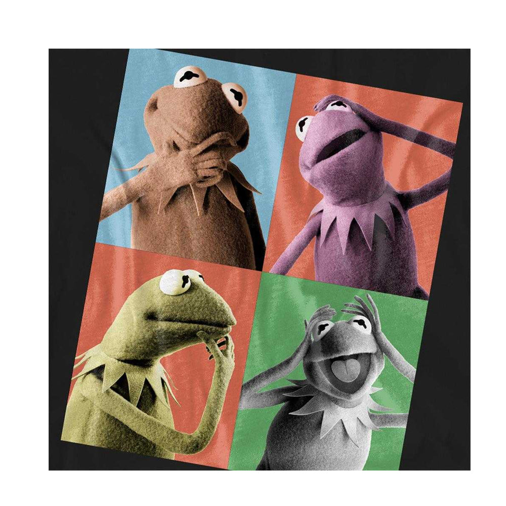 Black - Side - The Muppets Womens-Ladies Kermit Poses T-Shirt