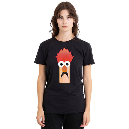 Black - Lifestyle - The Muppets Womens-Ladies Beaker Face T-Shirt