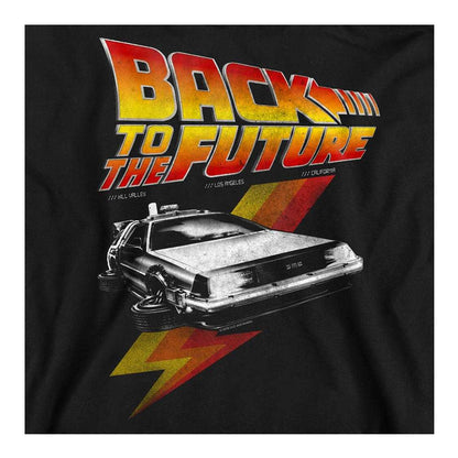 Black - Side - Back To The Future Unisex Adult Retro Midweight Sweatshirt