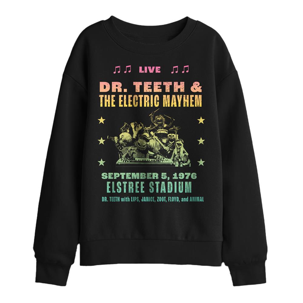 Black - Front - The Muppets Childrens-Kids Dr Teeth And The Electric Mayhem Sweatshirt