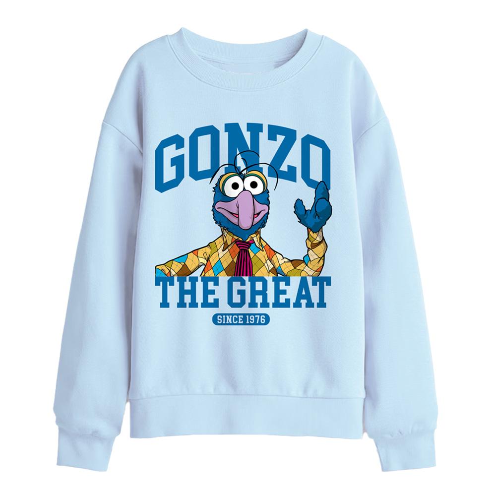 Light Blue - Front - The Muppets Childrens-Kids Gonzo Collegic Sweatshirt