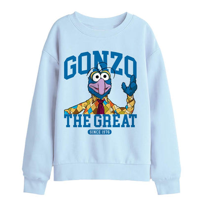 Light Blue - Front - The Muppets Childrens-Kids Gonzo Collegic Sweatshirt
