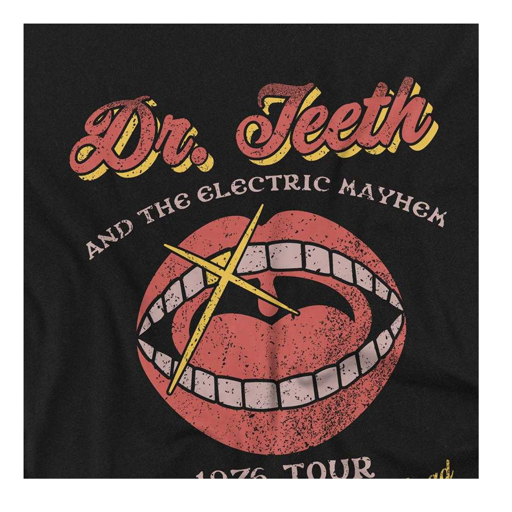 Black - Side - The Muppets Childrens-Kids Dr Teeth And The Electric Mayhem Tour Poster Sweatshirt