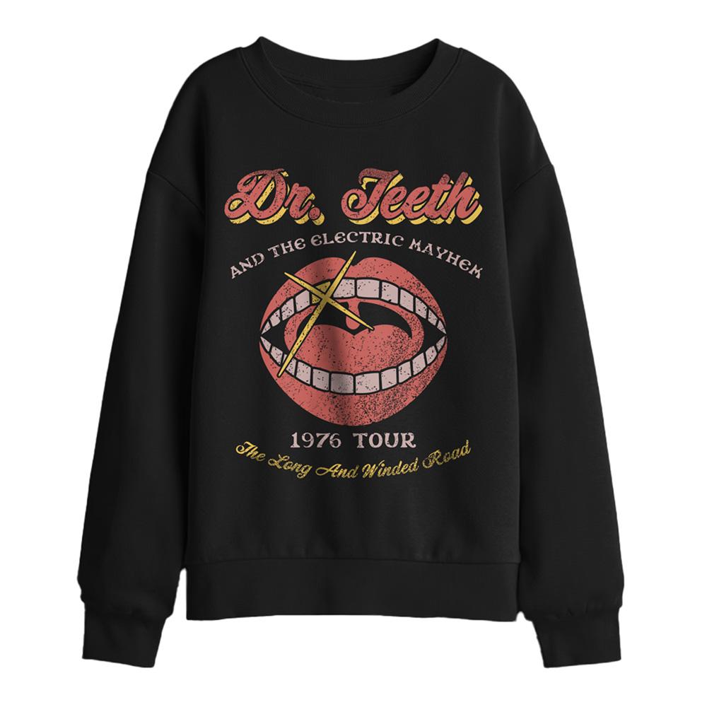 Black - Front - The Muppets Childrens-Kids Dr Teeth And The Electric Mayhem Tour Poster Sweatshirt