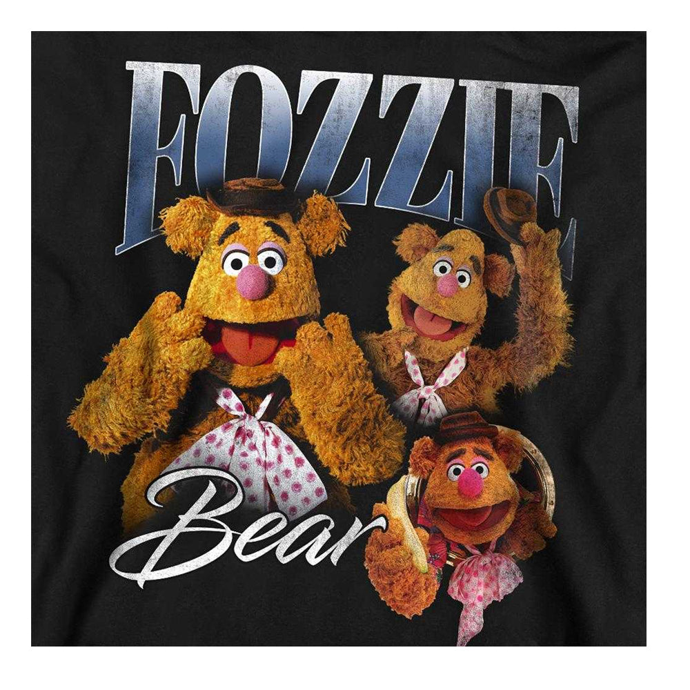Black - Side - The Muppets Unisex Adult Fozzie Bear Homage Midweight Long-Sleeved Sweatshirt