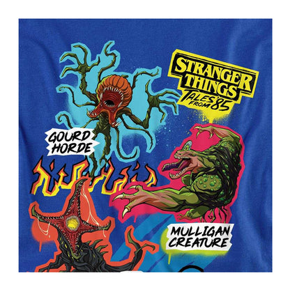 Royal Blue - Side - Stranger Things: Tales from ´85 Unisex Adult Monsters Scrapbook Long-Sleeved Sweatshirt