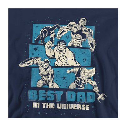 Navy - Side - Marvel Unisex Adult Best Dad In The Universe Sweatshirt