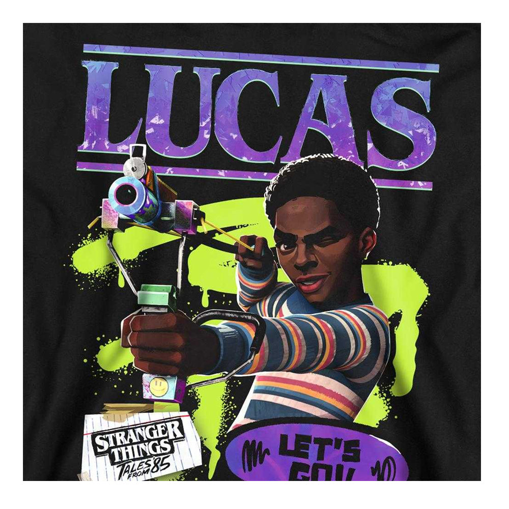 Black - Side - Stranger Things: Tales from ´85 Unisex Adult Lucas Sweatshirt