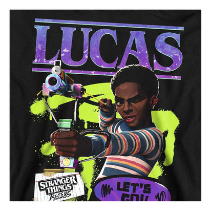 Black - Side - Stranger Things: Tales from ´85 Unisex Adult Lucas Sweatshirt