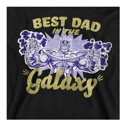 Black - Side - Marvel Unisex Adult Best Dad In The Galaxy Thanos Sweatshirt