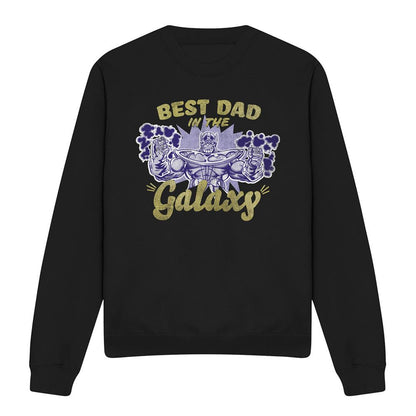 Black - Front - Marvel Unisex Adult Best Dad In The Galaxy Thanos Sweatshirt
