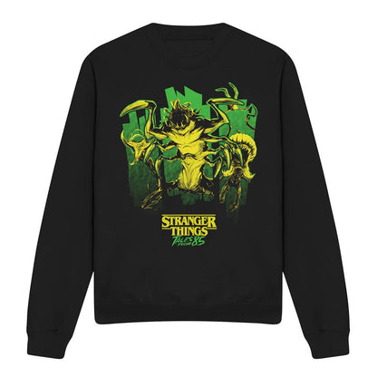 Black - Front - Stranger Things: Tales from ´85 Unisex Adult Monster Plants Long-Sleeved Sweatshirt