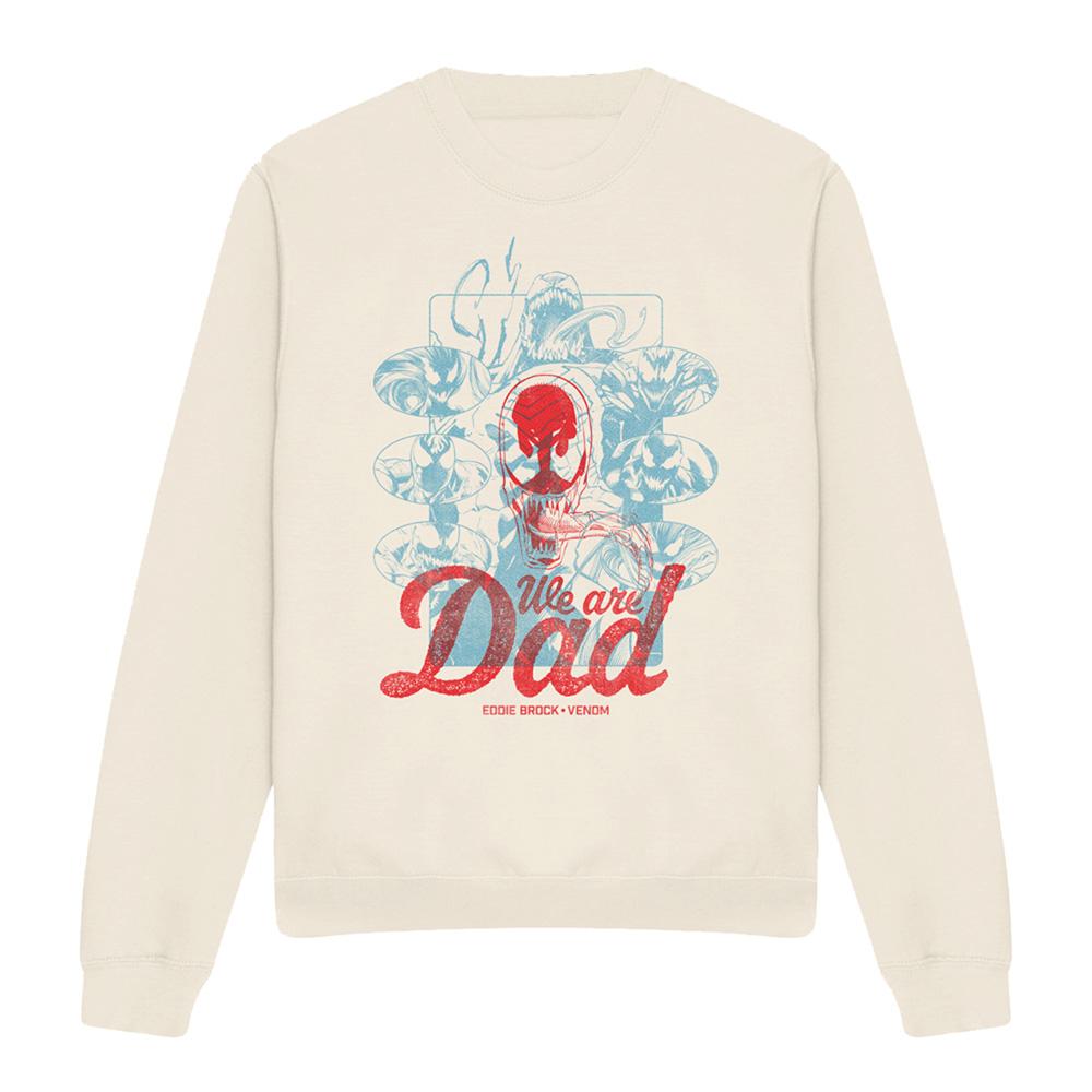 Natural - Front - Venom Unisex Adult We Are Dad Long-Sleeved Sweatshirt