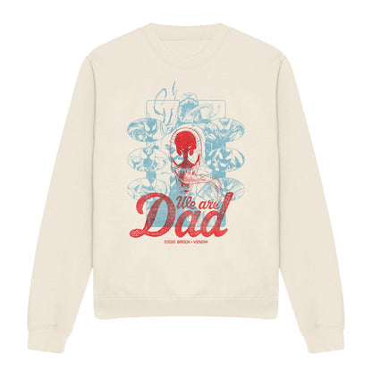 Natural - Front - Venom Unisex Adult We Are Dad Long-Sleeved Sweatshirt