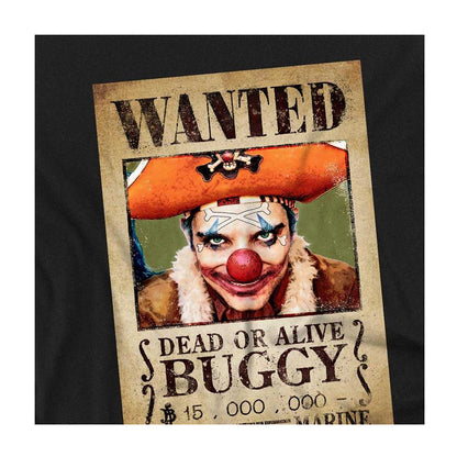 Black - Side - One Piece Childrens-Kids Buggy the Clown Wanted Poster Sweatshirt