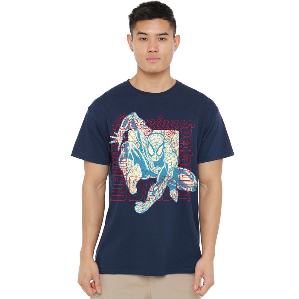 Navy - Lifestyle - The Amazing Spider-Man Unisex Adult Spectacular Ultimate Dad T-Shirt