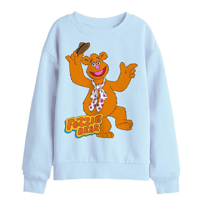 Light Blue - Front - The Muppets Childrens-Kids Fozzie Bear Dancing Sweatshirt