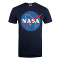 Navy - Front - NASA Mens Circle Logo T-Shirt