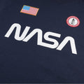 Navy - Side - NASA Mens Badge Long-Sleeved T-Shirt