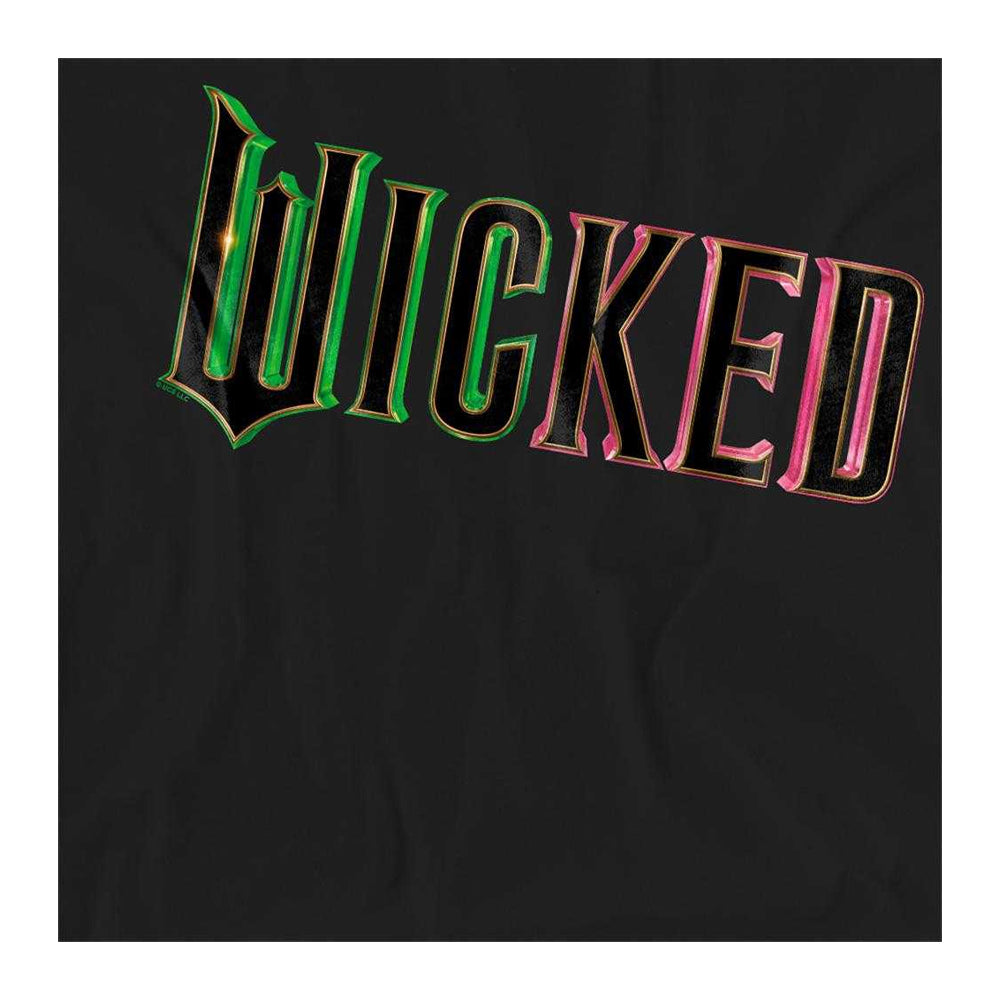 Black - Side - Wicked Womens-Ladies Movie Logo T-Shirt