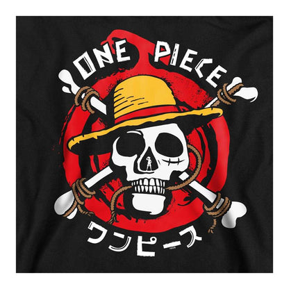 Black - Side - One Piece Unisex Adult Devil Fruits Skull Midweight Sweatshirt