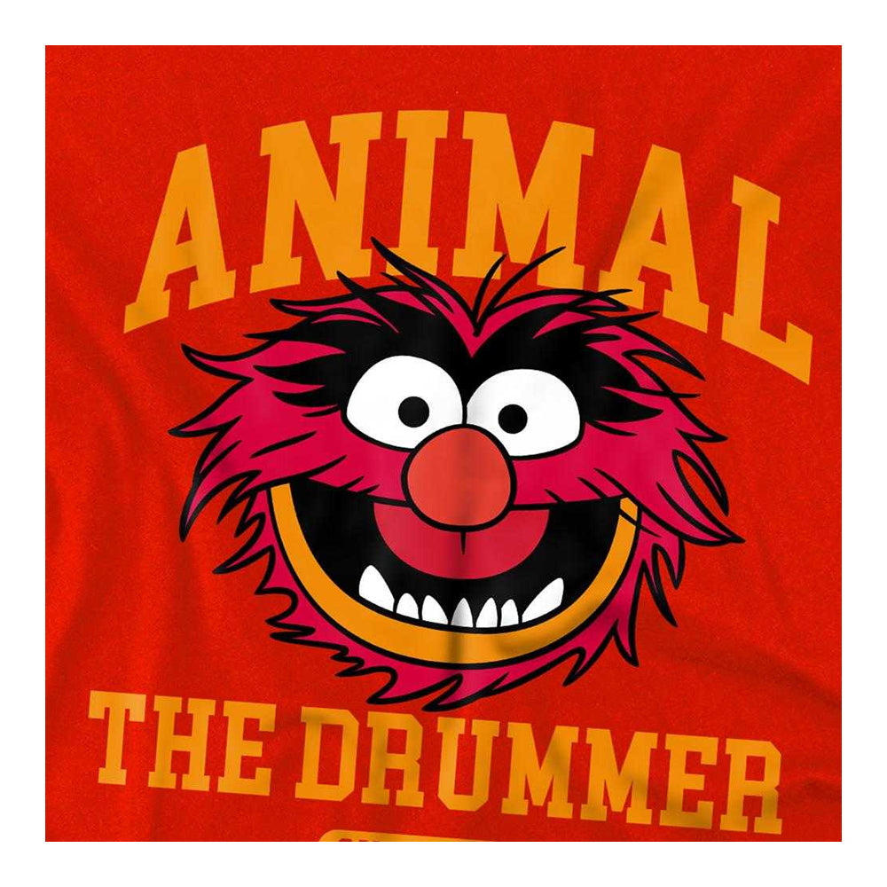 Red - Side - The Muppets Childrens-Kids The Drummer Animal Collegic Sweatshirt