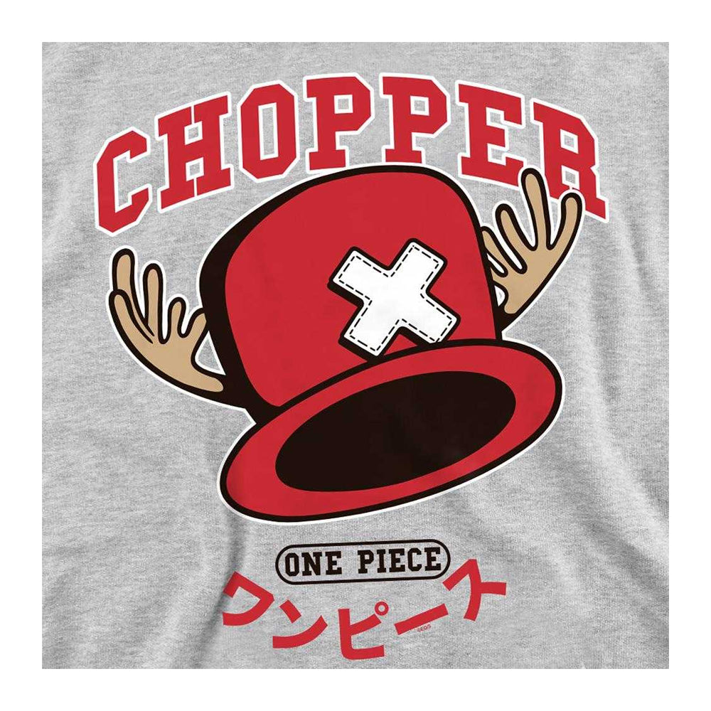 Athletic Heather - Side - One Piece Unisex Adult Tony Tony Chopper Collegic Long-Sleeved Sweatshirt